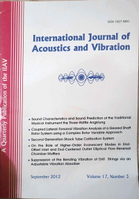 Image of International Journal of Acoustics and Vibration