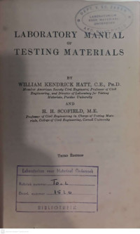 Image of Laboratory Manual of Testing Materials