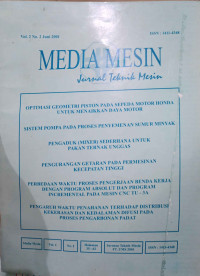 Image of Media Mesin: Jurnal Teknik Mesin (Vol. 2, No. 2)