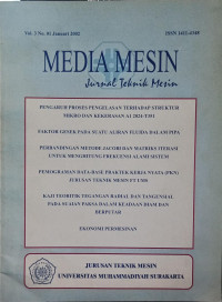 Image of Media Mesin: Jurnal Teknik Mesin (Vol. 3, No. 1)